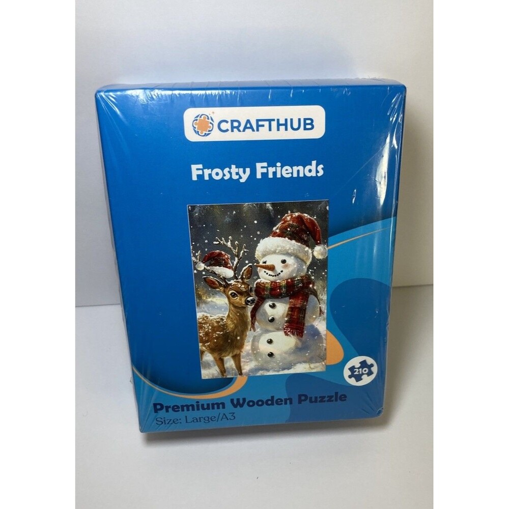 Crafthub Frosty Friends Premium Wooden Jigsaw Puzzle 210 A3 Pieces NIB Sealed